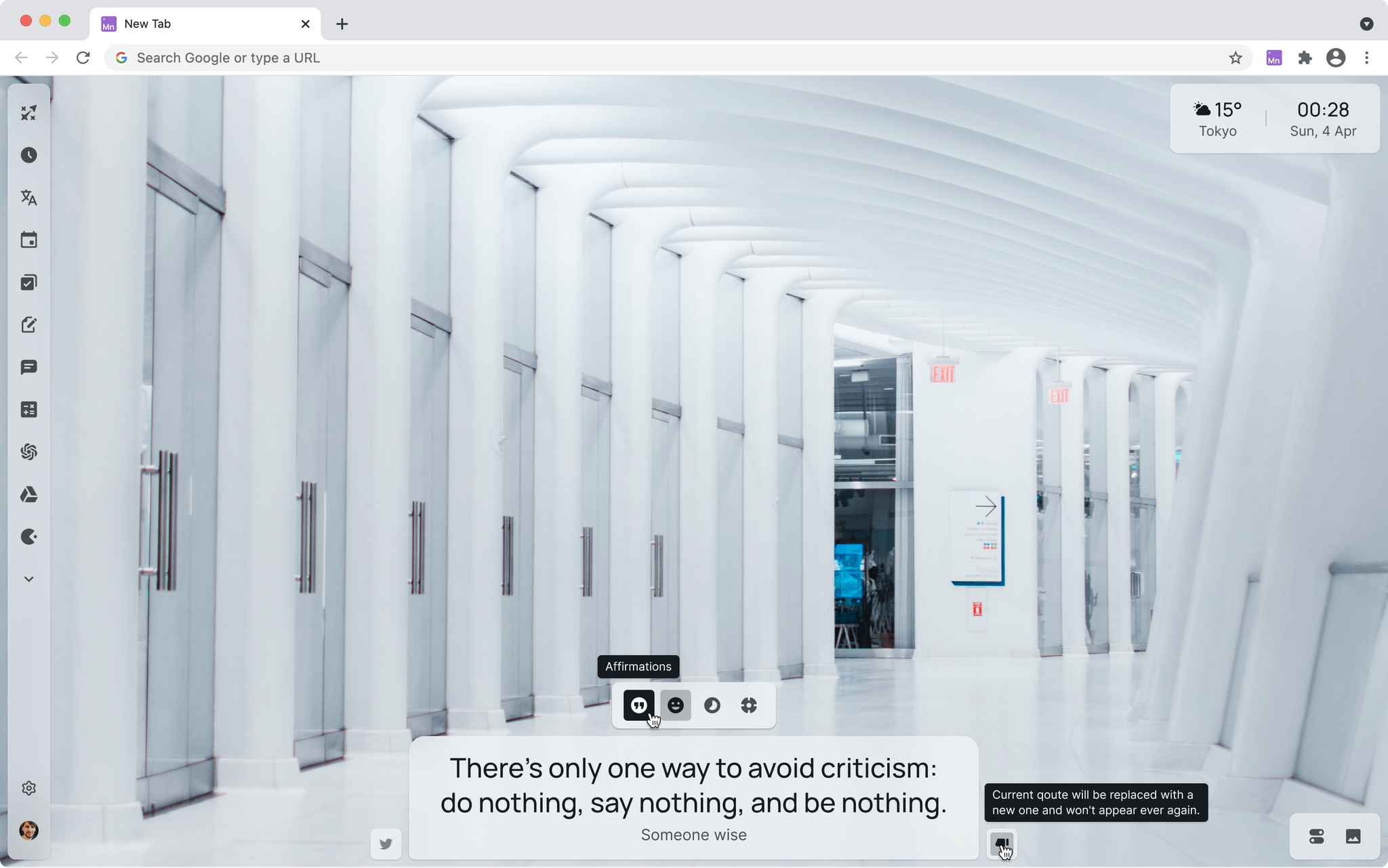 Frozen glass widgets concept