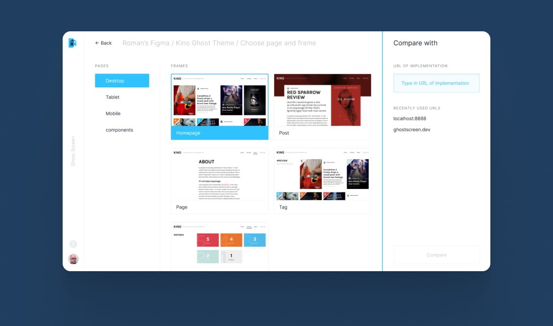 Ghost Screen website screenshot